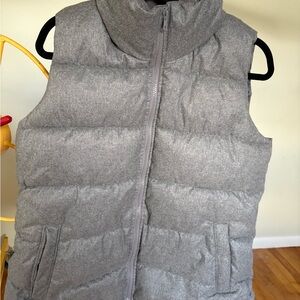 Old Navy Light Gray Puffer Vest